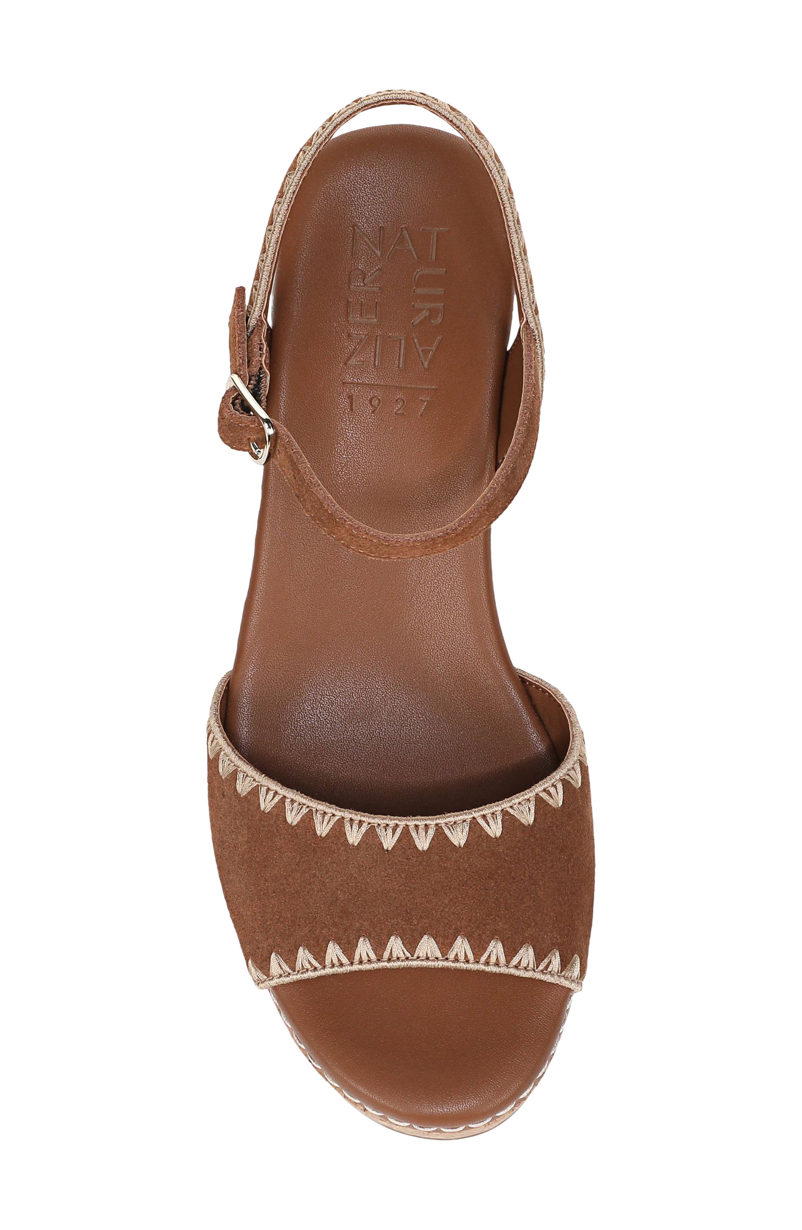 Della Platform Ankle Strap Sandal, Alternate, color, WALNUT WAKE
