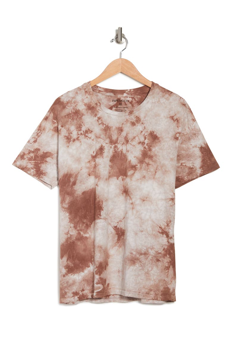 Tie Dye Crew Neck T-Shirt, Alternate, color, MOCHA