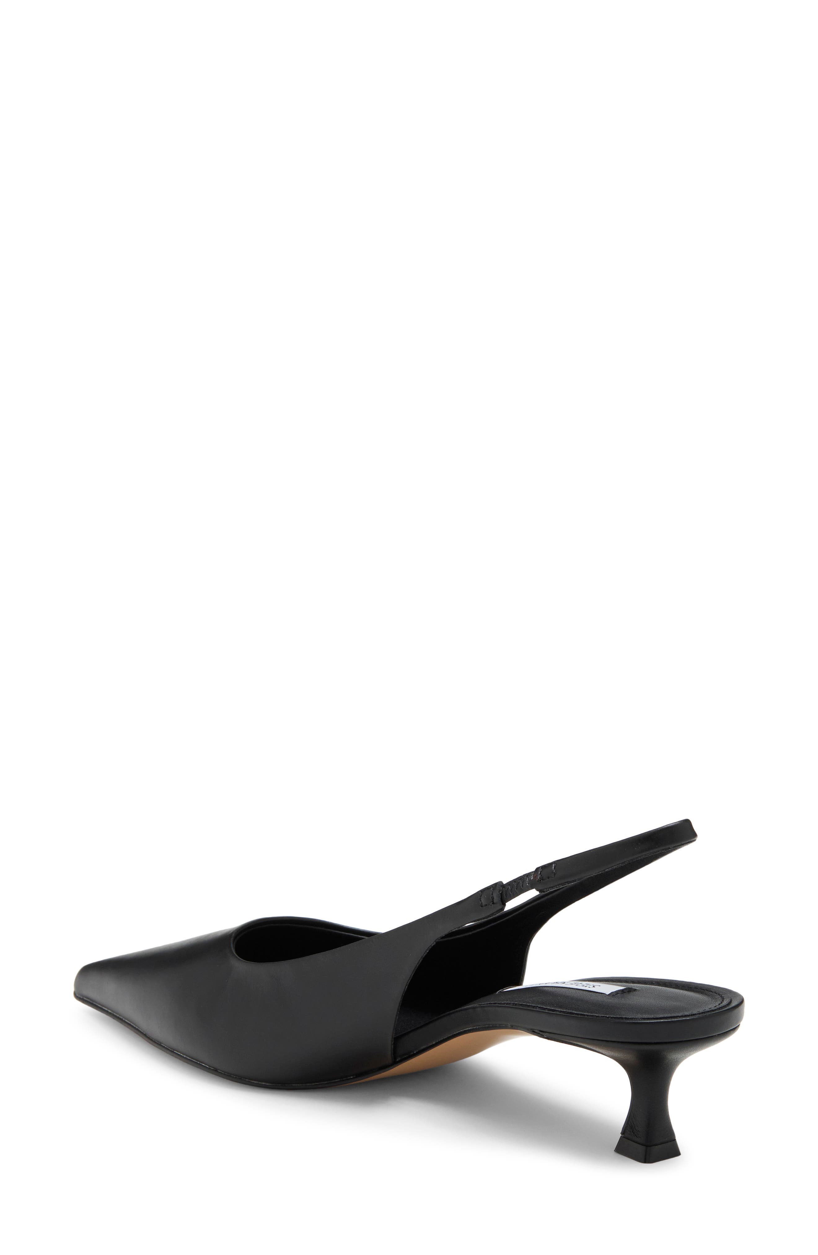 Kathy Slingback Pointed Toe Pump, Alternate, color, BLACK LEATHER