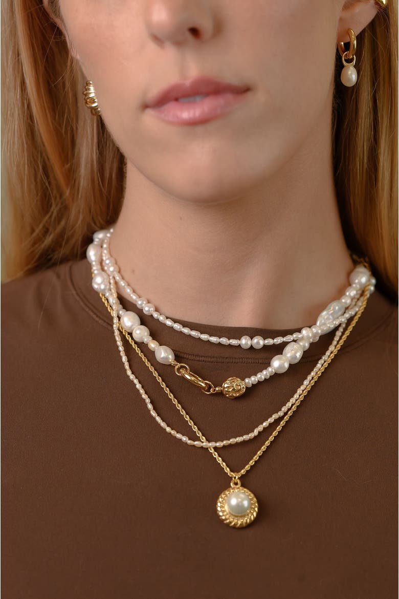Mini Pearl Necklace, Alternate, color, Freshwater Pearl