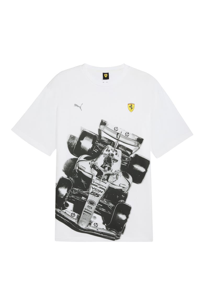 Scuderia Ferrari Premium Graphic T-Shirt, Alternate, color, PUMA WHITE