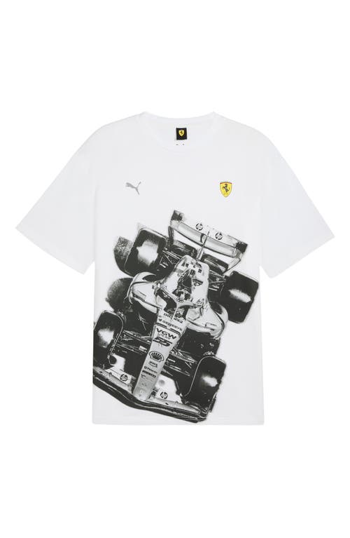 Puma Scuderia Ferrari Premium Graphic T-shirt In White