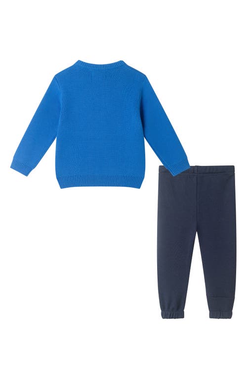 Andy & Evan Racecar Sweater & Joggers Set In Blue
