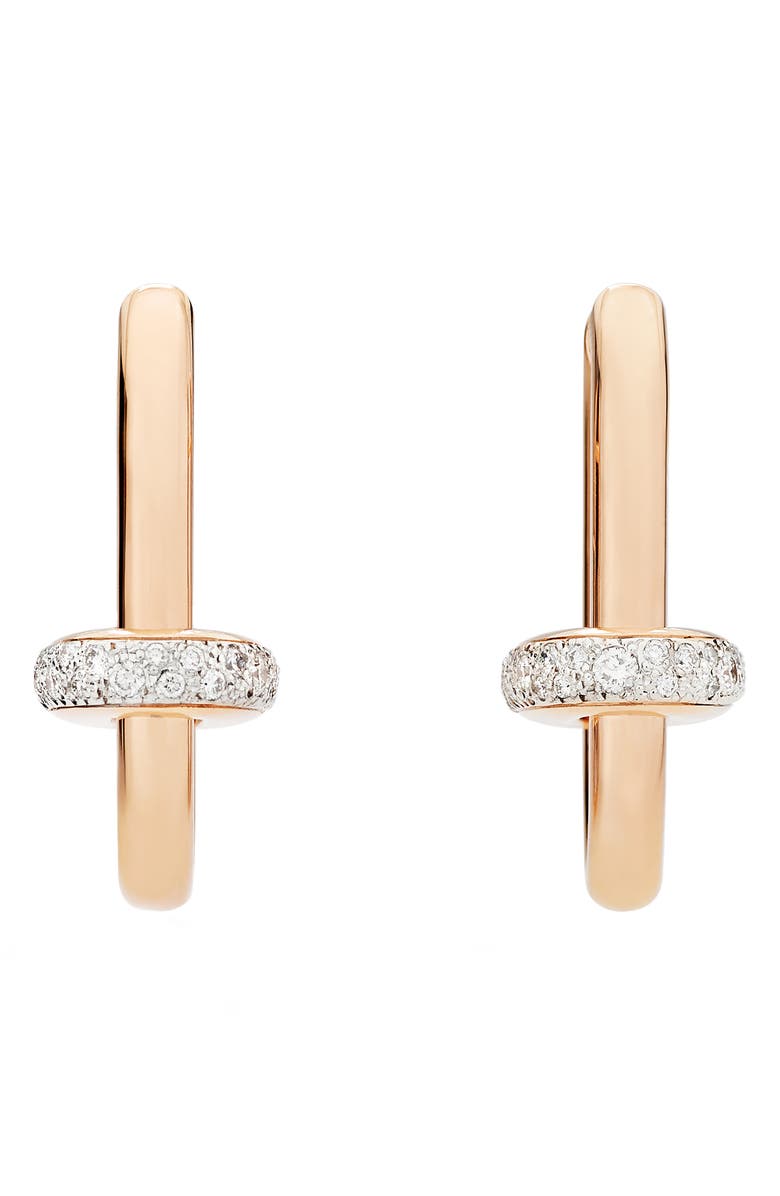 Pomellato Iconica Hoop Earrings, Alternate, color, Rose Gold