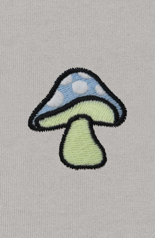 Dalix Mushroom Zip Hoodie In Silver