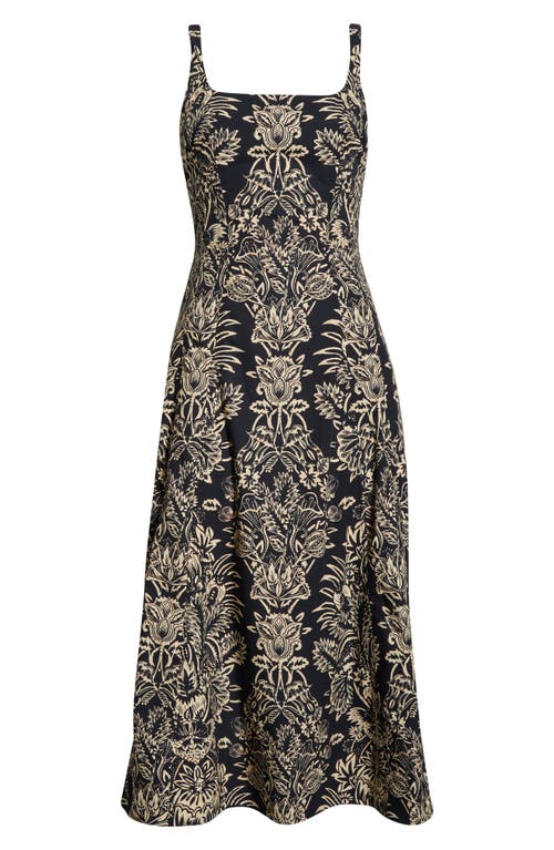 Ulla Johnson Natali Printed Cotton A-line Dress In Black