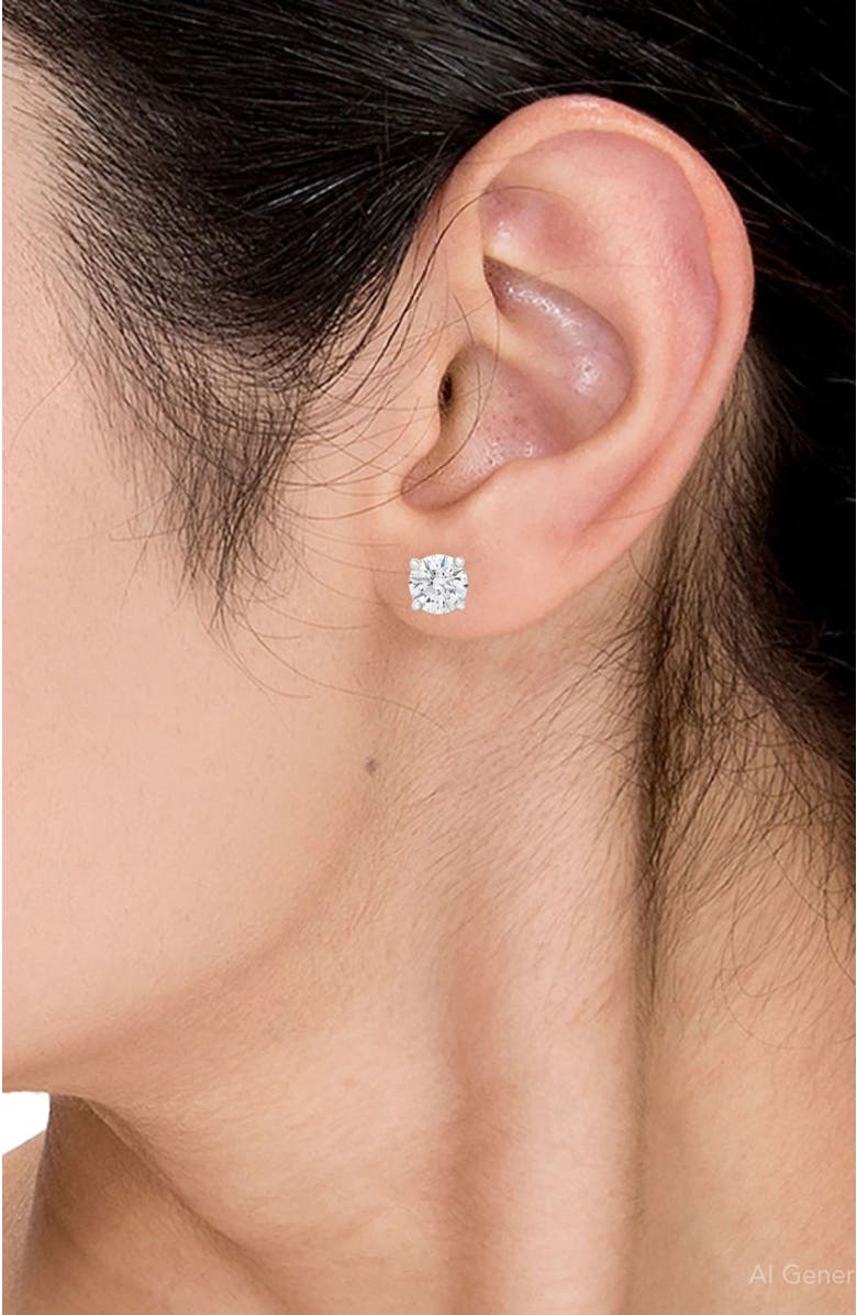 Bliss Diamond Certified 2.00Ct TW Diamond Studs Screw Back 14k Gold Lab Grown, Alternate, color,