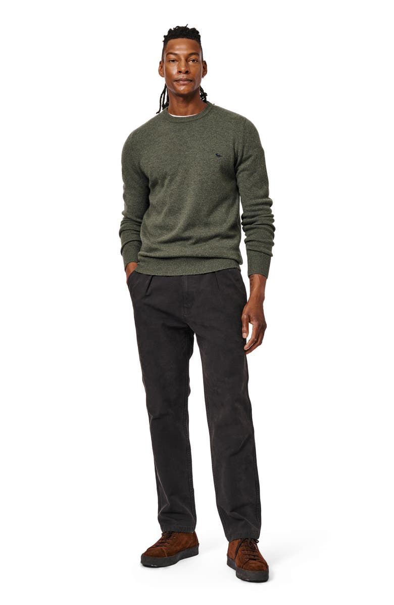 Aubin Westbourne Crew Neck Sweater, Alternate, color, Dark Khaki