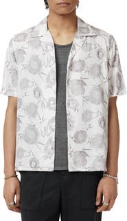 John Varvatos Dan Print Modal Camp Shirt