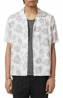 John Varvatos Dan Print Modal Camp Shirt