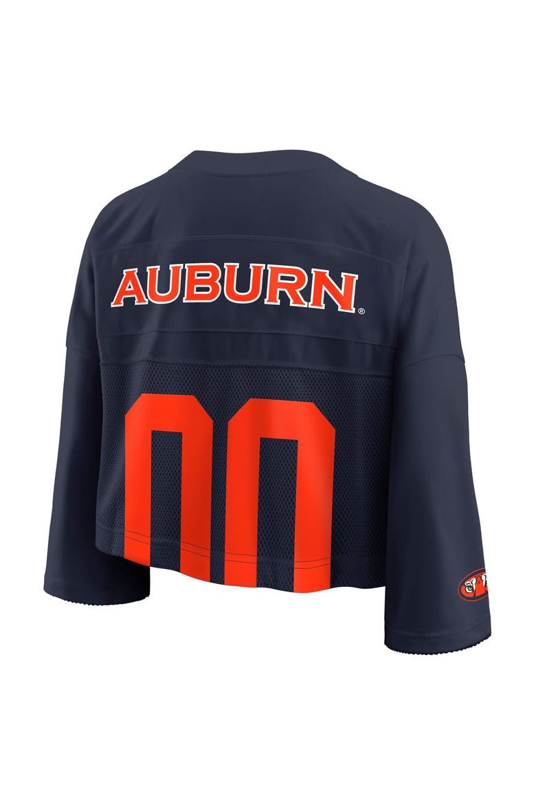 Women's Nike Navy Auburn Tigers Cropped Mesh Fashion Jersey, Alternate, color, Navy