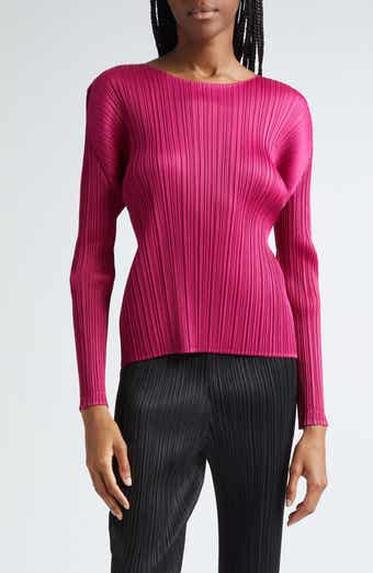 Pleats Please Issey Miyake Comet Pleated Colorblock Top Pleats Please Issey Miyake Comet Pleated Colorblock Top