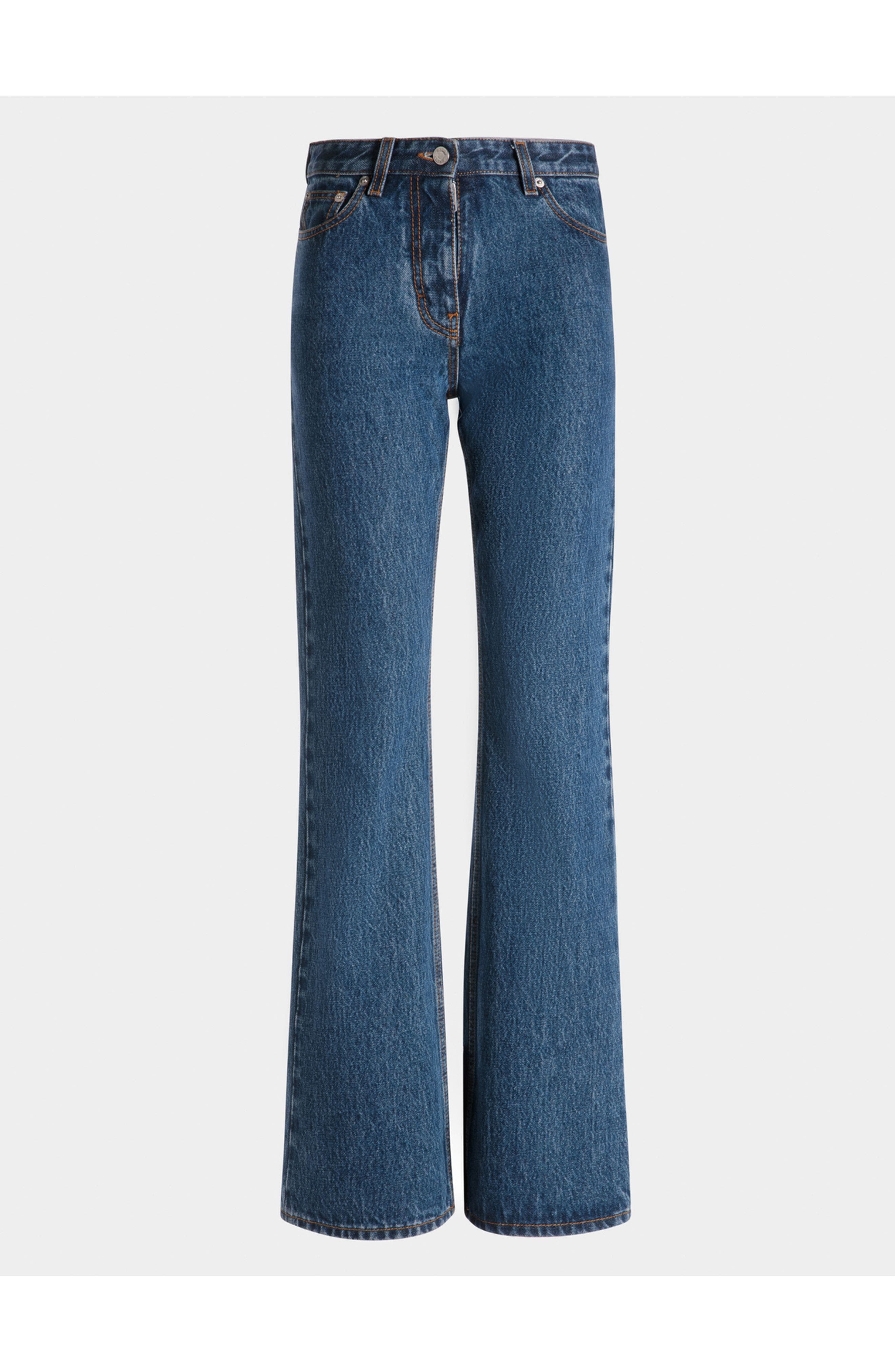 Flared Denim Pants