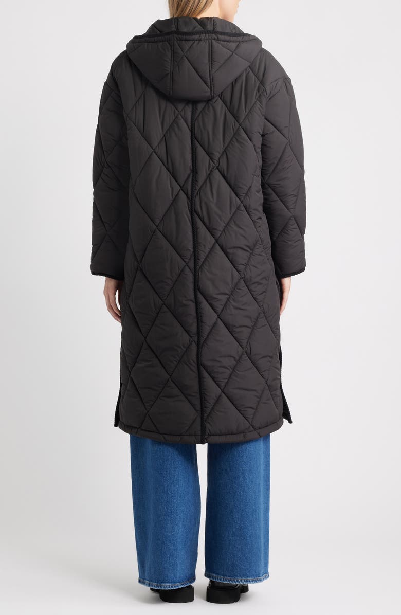 Bernardo Bren Quilted Puffer Coat, Alternate, color, Black