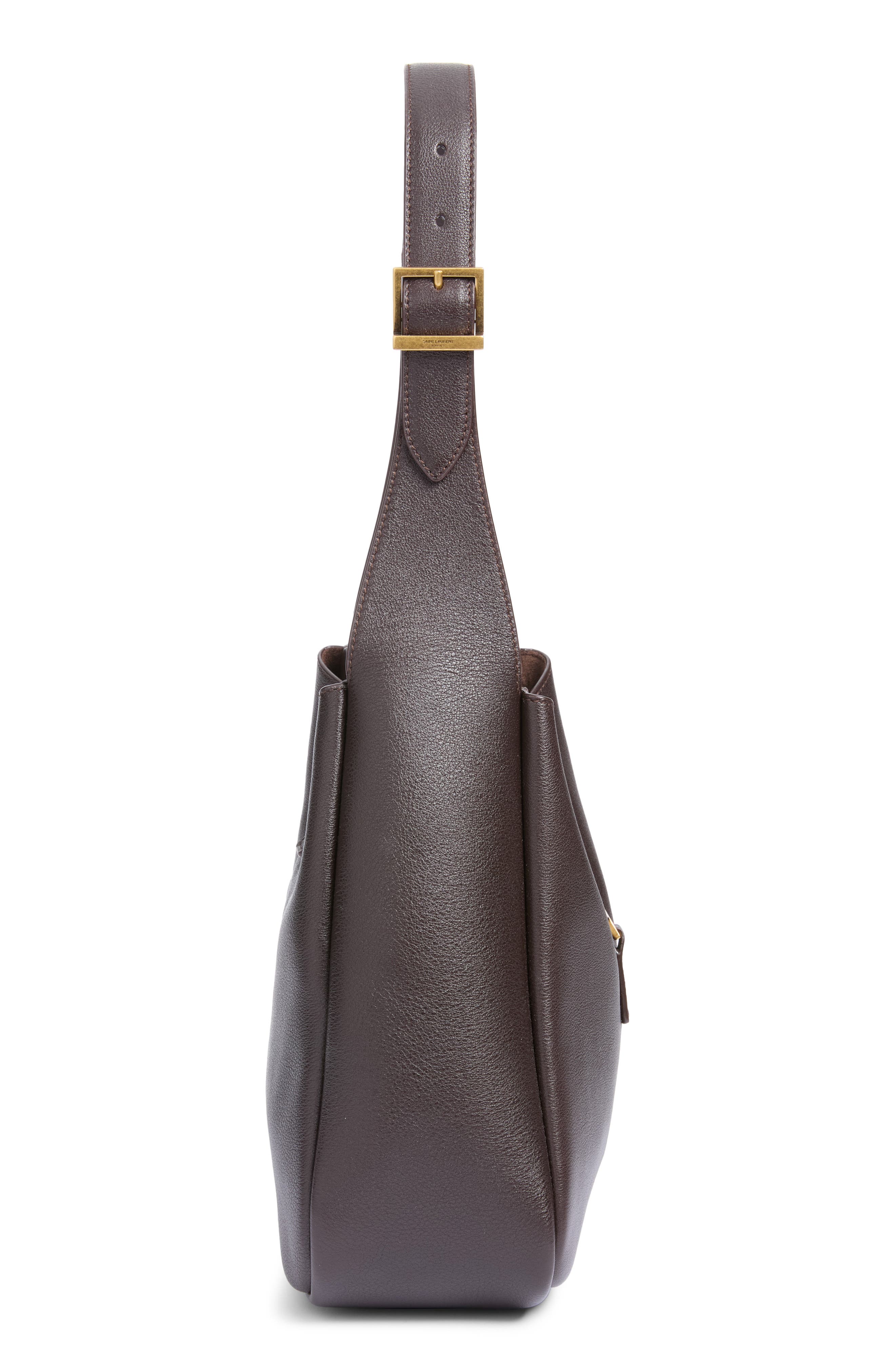 Small Le 5 à 7 Leather Hobo Bag, Alternate, color, ARABICA