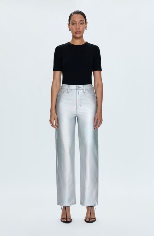 Pistola Cassie High Waist Straight Leg Jeans In Coated Prism