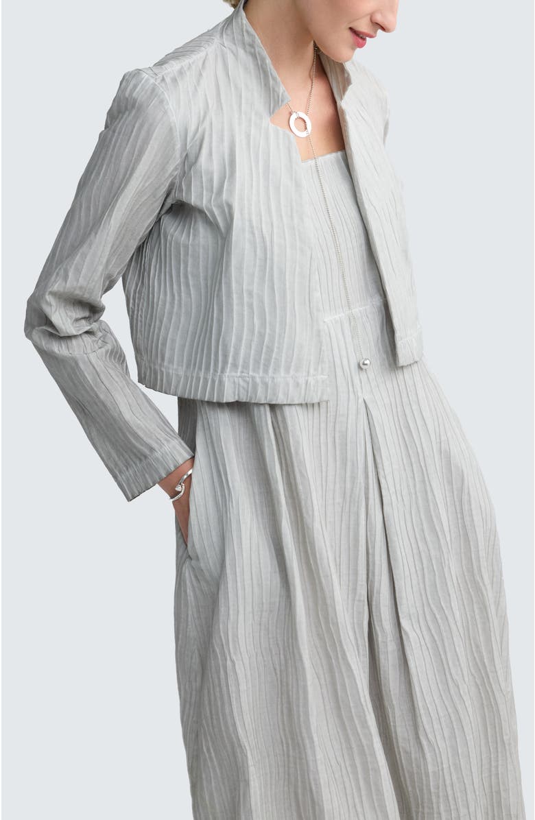LUUKAA Ivelle Garment-Dyed Bolero Jacket, Alternate, color, Ash Grey