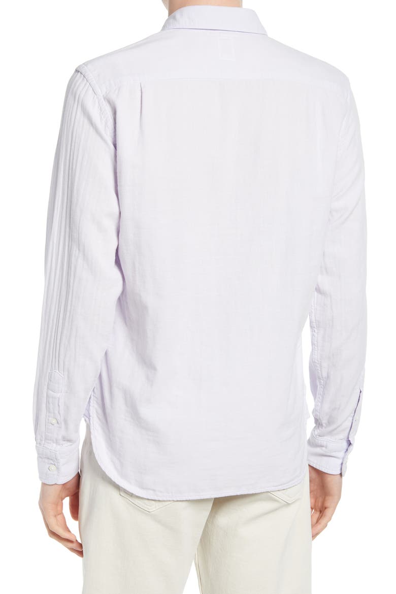 Trim Fit Solid Button-Up Shirt, Alternate, color, LAVENDER