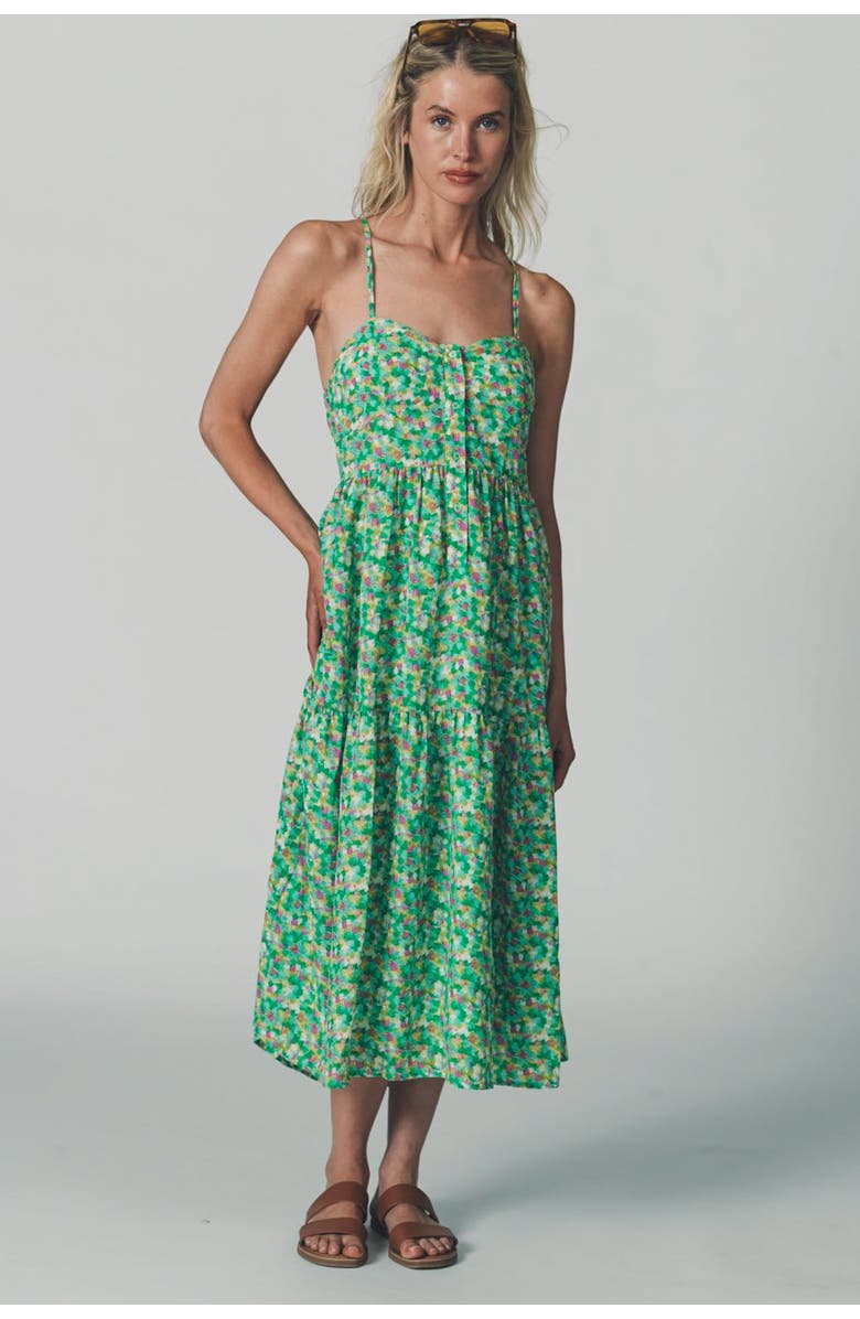 The Shirt by Rochelle Behrens The Leora Dress, Alternate, color, Green/Pink Multi