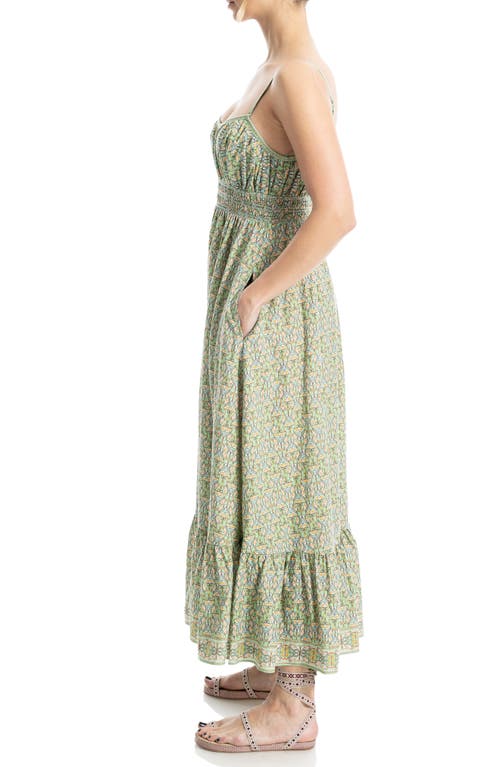 Max Studio Smocked Empire Waist Maxi Dress