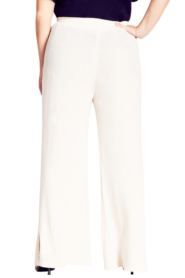 Kinsley High Waist Wide Leg Knit Pants, Alternate, color, IVORY