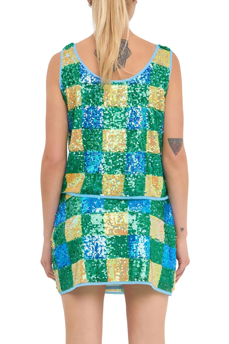 Sequin Check Tank, Alternate, color, BLUE MULTI
