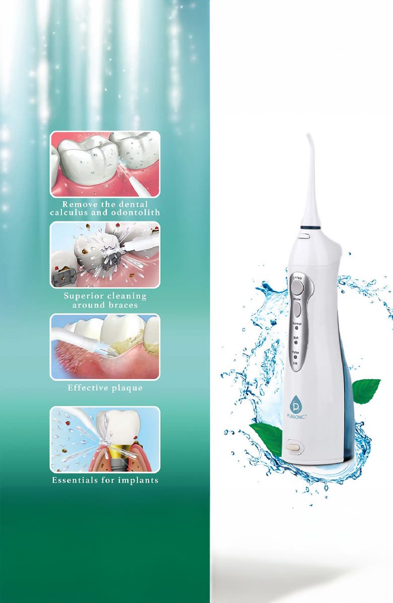 PURSONIC Rechargeable Oral Irrigator, Alternate, color, White