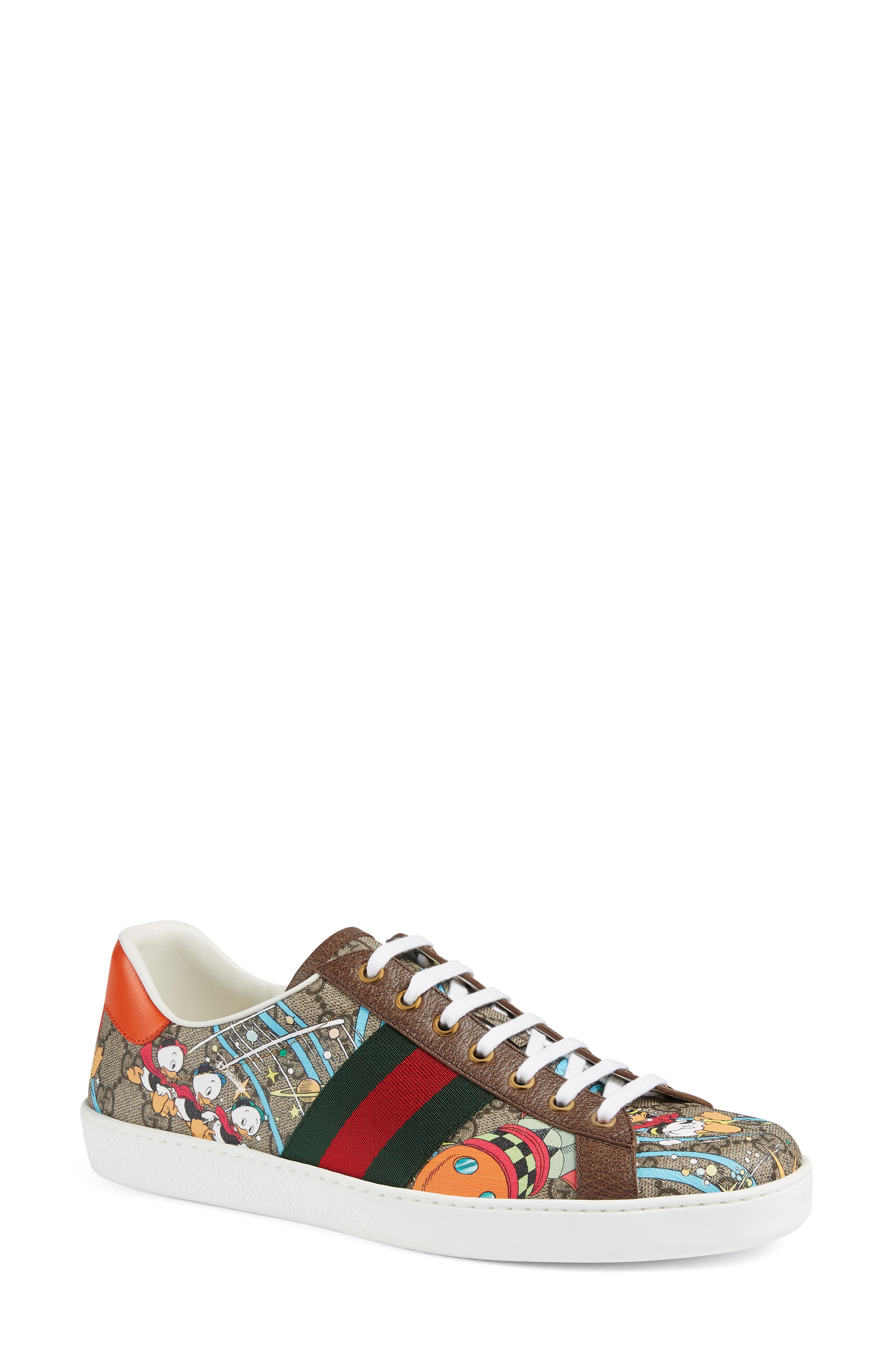 Gucci x Disney Ace Donald Duck Low Top Sneaker, Main, color, 