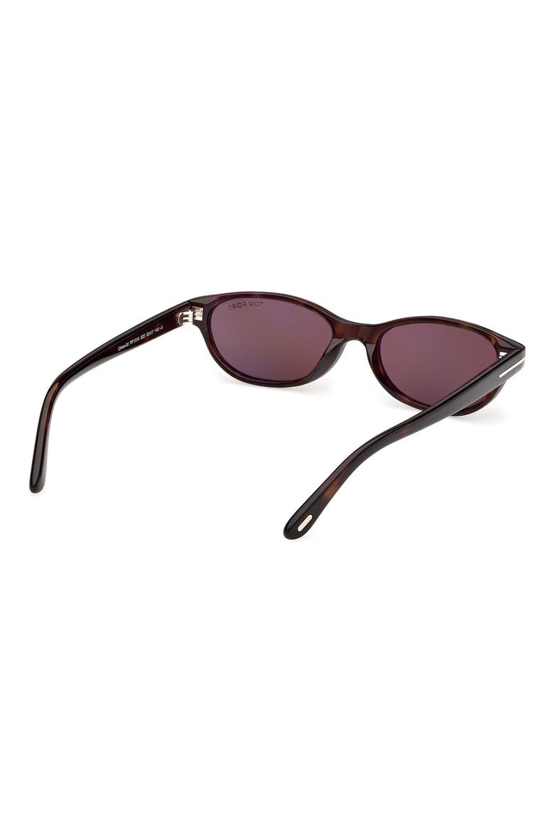 Chloe 52mm Oval Sunglasses, Alternate, color, HAVANA / CHOCOLATE BROWN LENS