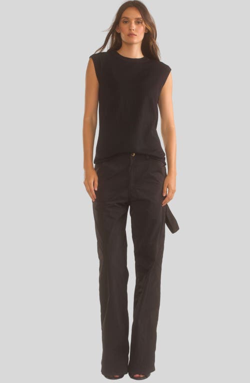 Shop Cynthia Rowley Mica Sleeveless Knit Top In Black