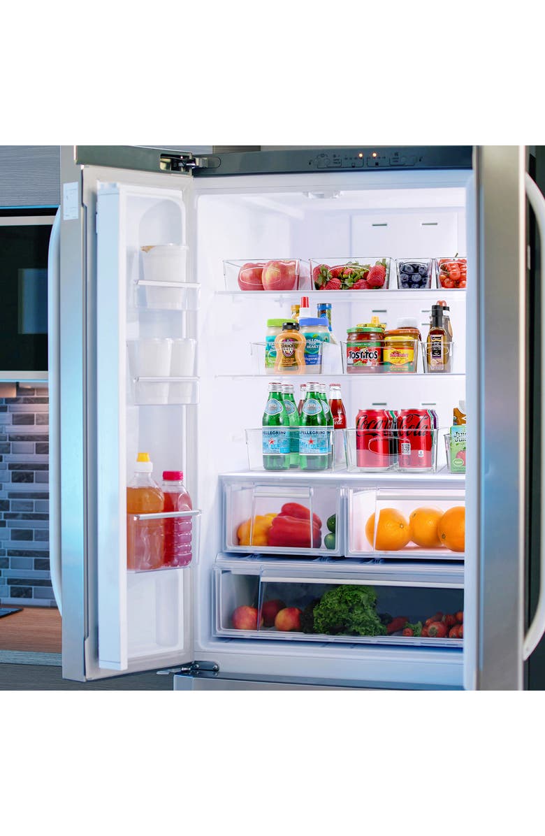 SORBUS Set of 10 Assorted Clear Storage Bins, Alternate, color, Clear