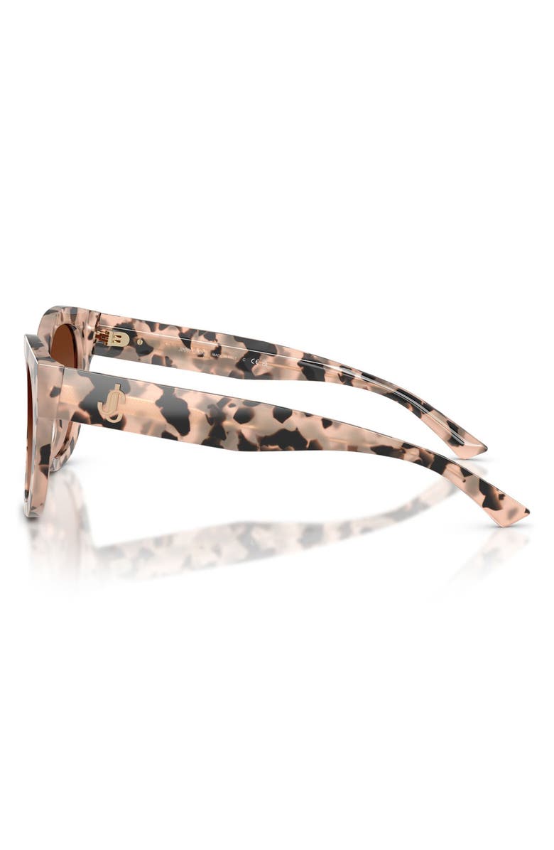 Jimmy Choo 51mm Gradient Round Sunglasses, Alternate, color, Pink Havana / Gradient Brown