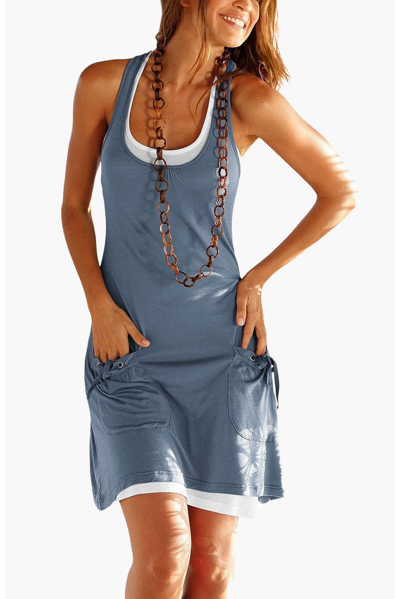 Layered Look Dress, Main, color, Smokey Blue
