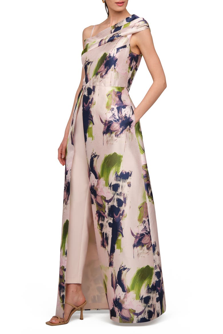 Whitely Floral Print Maxi Jumpsuit, Alternate, color, CHAMPAGNE MULTI