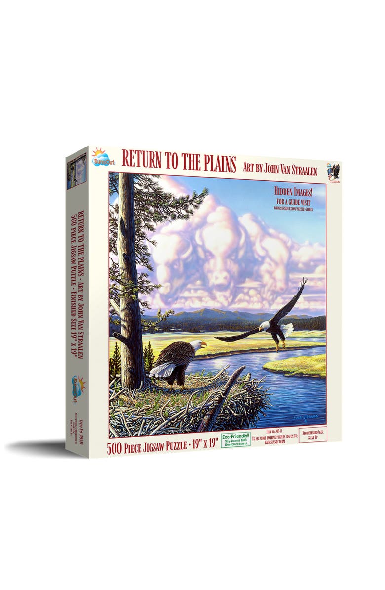 Sunsout Return to the Plains 500 piece Jigsaw Puzzle for Adults, Main, color, Multicolor