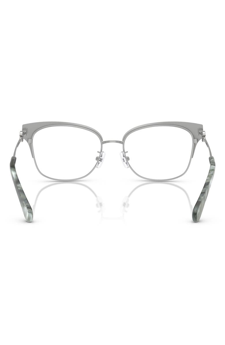 Tory Burch 52mm Cat Eye Optical Glasses, Alternate, color, Black Silver