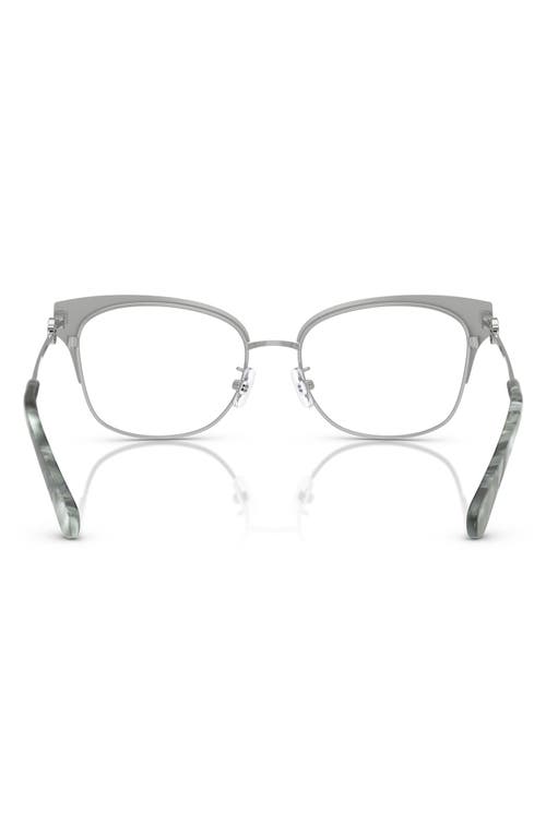 Tory Burch 52mm Cat Eye Optical Glasses In Black Silver