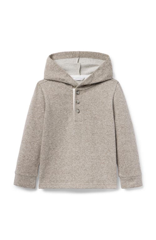 Janie And Jack Herringbone Hooded Sweatshirt In Neutral