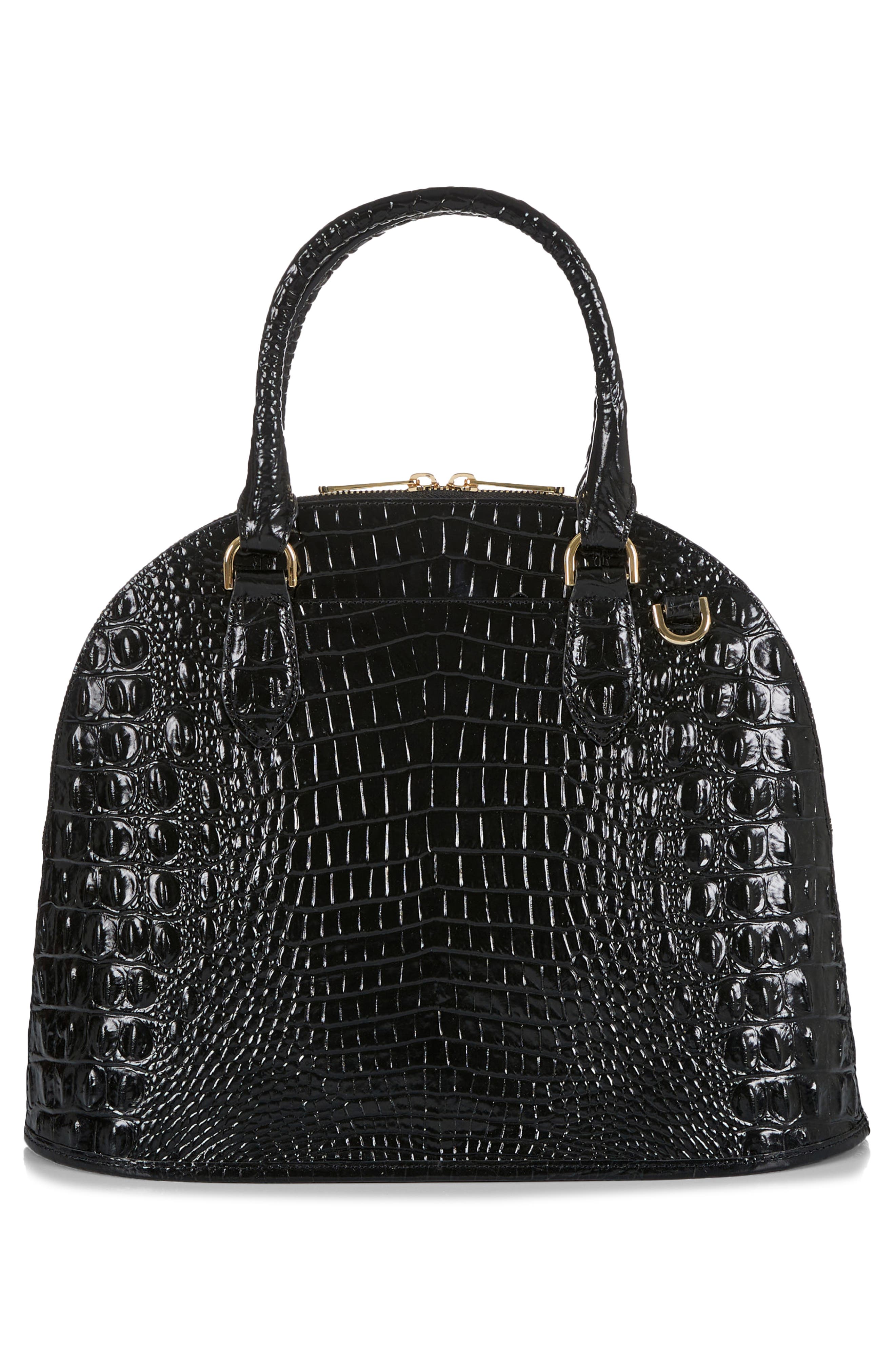 Brahmin Georgina Croc Embossed Leather Satchel, Alternate, color, 