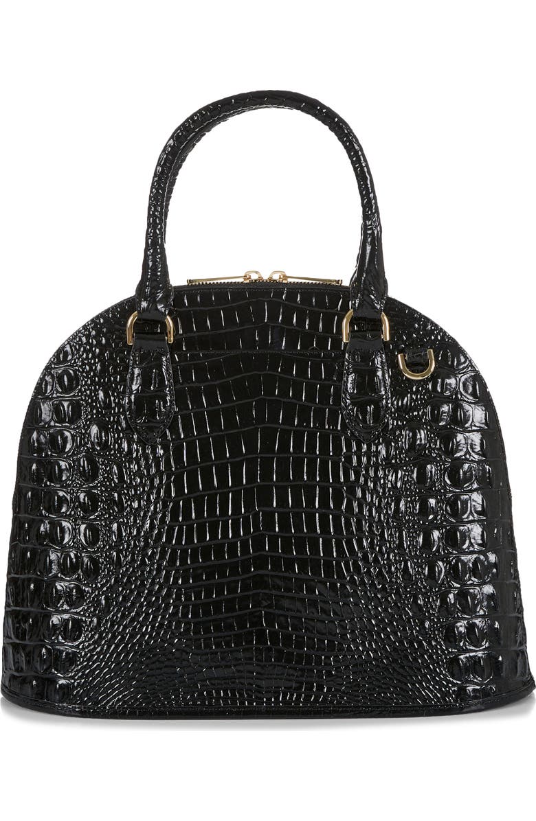 Brahmin Georgina Croc Embossed Leather Satchel, Alternate, color,