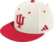 adidas Men's adidas  Cream Indiana Hoosiers On-Field Fitted Baseball Hat