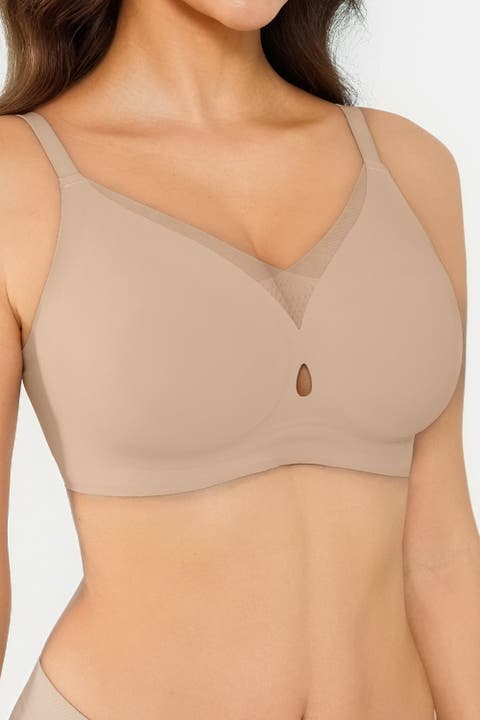 Seamless Wireless Jelly Leopard Contour Minimizer Support Bra