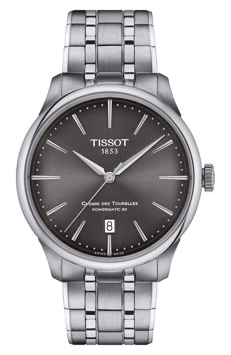 Tissot Chemin des Tourelles Powermatic 80 Bracelet Watch, 39mm, Main, color,