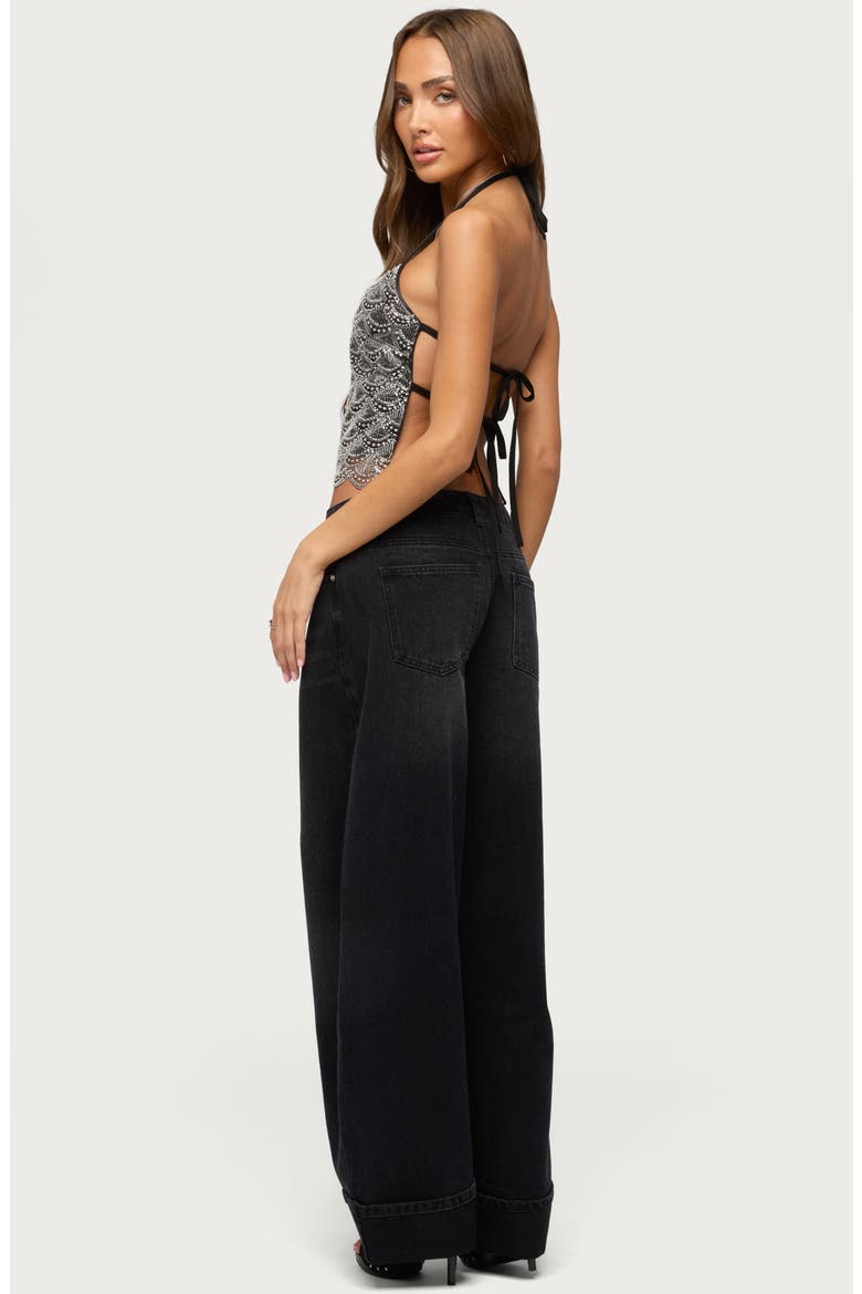 Kella Low Rise Baggy Jeans, Alternate, color, DENIM-BLACK