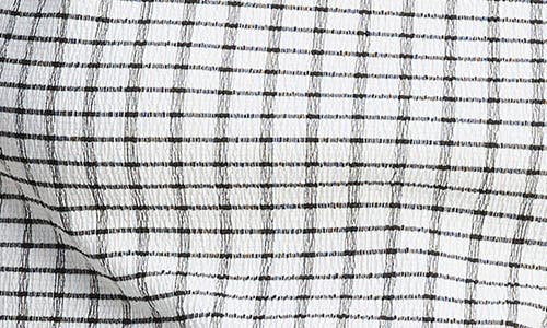 Vince Check Short-sleeve Crewneck Top