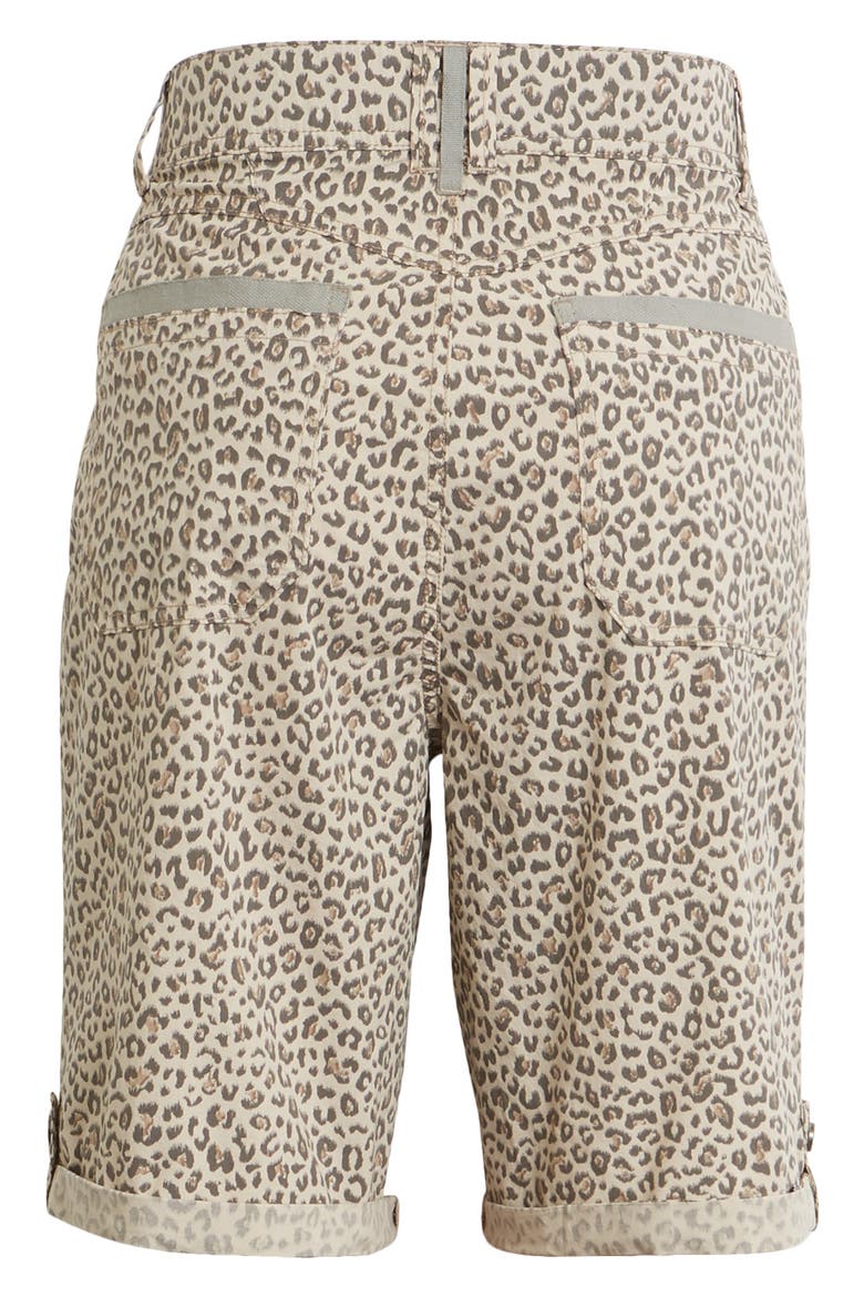 Ab-Solution Leopard Print Cuff Bermuda Shorts (Nordstrom Exclusive), Alternate, color, TAUPE BROWN