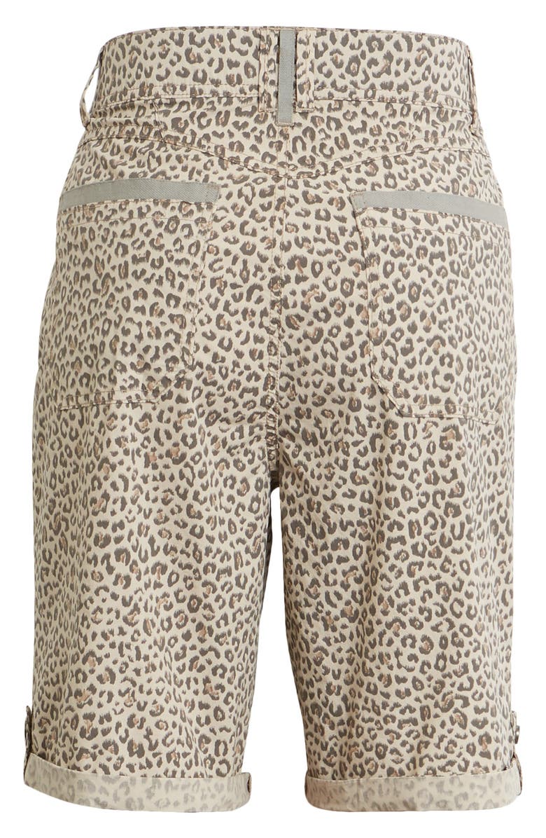 Wit & Wisdom Ab-Solution Leopard Print Cuff Bermuda Shorts, Alternate, color,