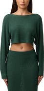 Naked Wardrobe Boat Neck Crop Sweater