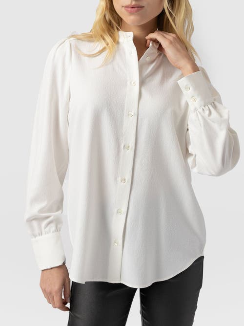 Saint And Sofia Saint + Sofia Paxton Pussybow Blouse In White