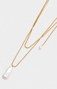 Katie Loxton Pearl Lustre Lariat Necklace